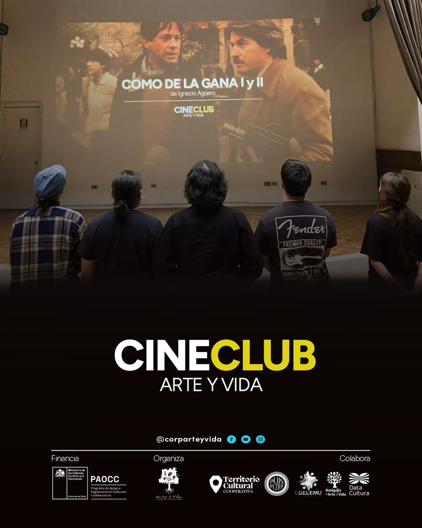 Cine-Club comunitario de Corporación Arte y Vida en Coelemu, Ñuble